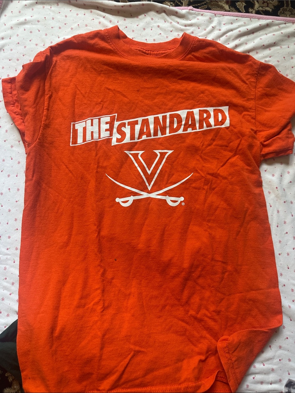 The Standard Short Sleeve Tee in Orange with White Logo